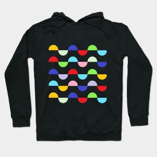 Colorful Semicircles Geometric Pattern Hoodie